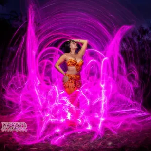 Modeling with LED for Bellydancing photo shoot