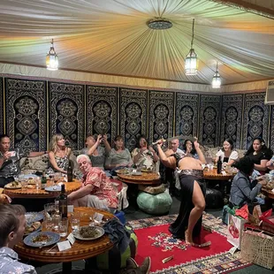 Sword Bellydancing at Moroccan Restaurant Casablanca