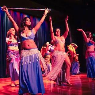 Malia Delapenia and belly dancers in paradise