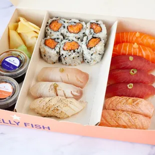 a variety of sushi