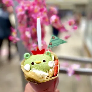 Birdie Matcha Ice Cream Crepe