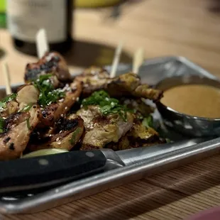 Chicken and Pork Skewers