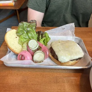 Belly burger with pepper jack