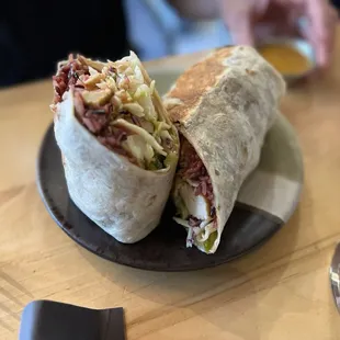 Vegan tofu burrito