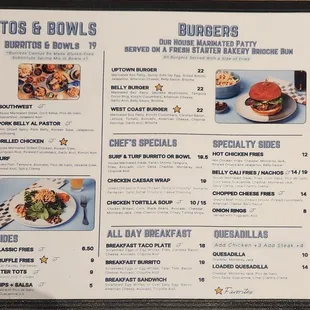 Updated menu