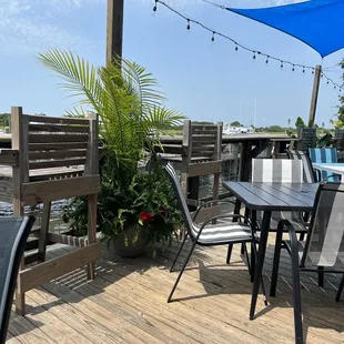 Deck overlooking the Brazos River