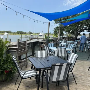 Deck overlooking the Brazos River