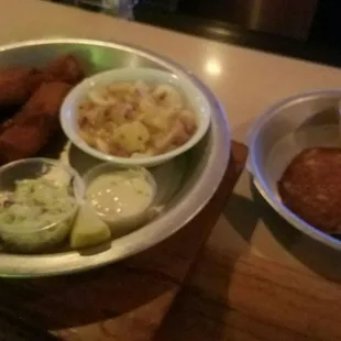 Breaded Cod 3 piece dinner w/ side of pancakes..YUM!