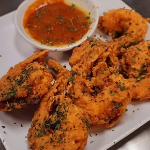 6 piece shrimp with Lashabang on the side