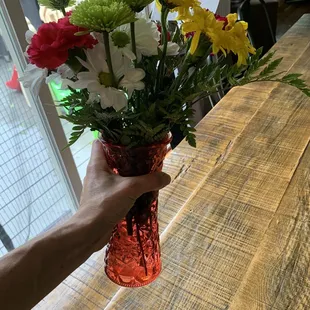 $82 dollars worth of flowers and dying after a day.