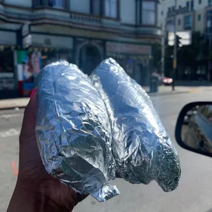 Two hefty regular Burritos