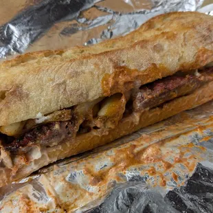 Lamb Sausage Sandwich