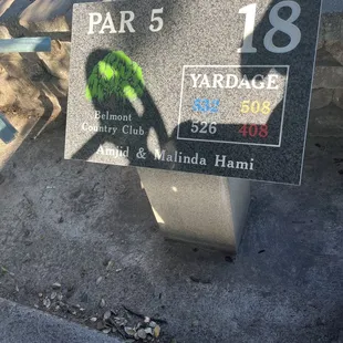 Yardage markers cleaned up