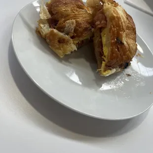 Egg Sandwich Croissant with Bacon