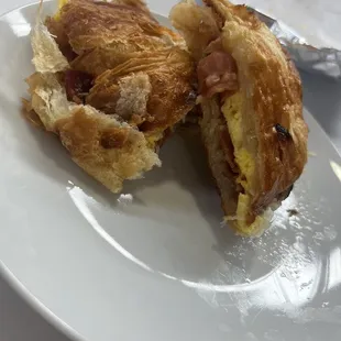 Egg Sandwich Croissant with Bacon &amp; Swiss