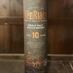 a bottle of benriach 10 years old