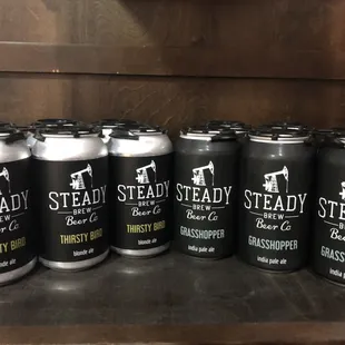 Long Beach natives Steady Brewery with their Thirsty Bird blonde ale and Grasshopper IPA