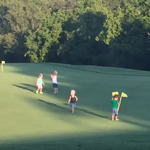 Mini golfers enjoy the club