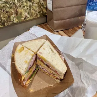 Triple Club no mayo, substitute Mustard