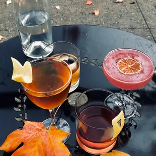 Fall cocktail colors - each one so unique and delicious