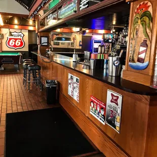 the bar and pool table