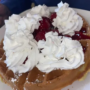 waffles, food