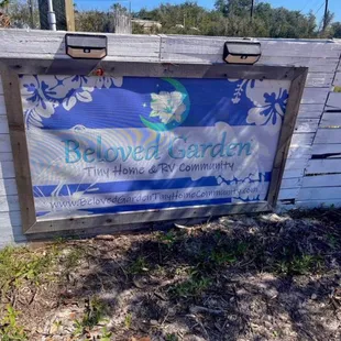 The sign at the front entrance