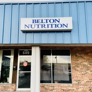 the front of the building