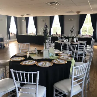 a table set for a wedding reception