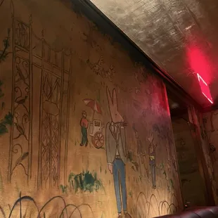 Example of the bar decor - smoking rabbit!
