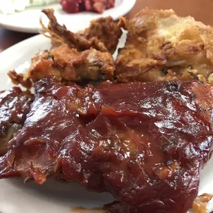 Bbq ribs &amp; fries chicken , oh my!!!