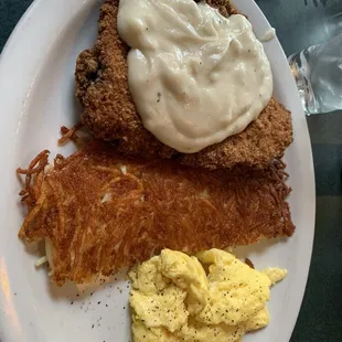 Chicken Fried Steak and Eggs