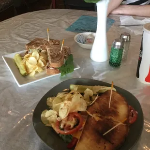 The grilled veggie sandwich and the "Ben Franklin". Mmmmm