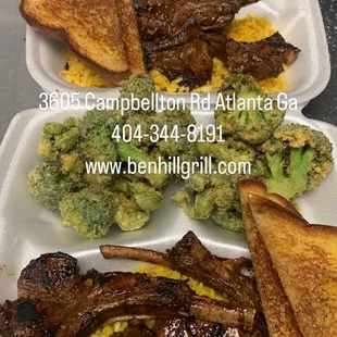 Lamb Chops &amp; Fried Broccoli