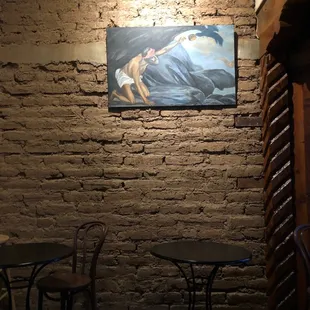 Slow night. We were the only guests. Ben cooks, plays music and waits on you