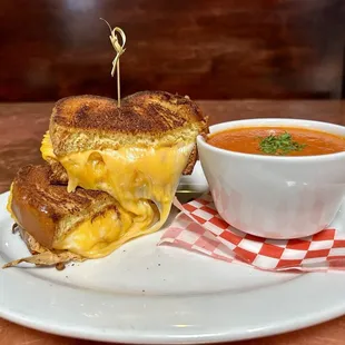 Grilled cheese and tomato soup