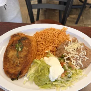 Chili relleno plate