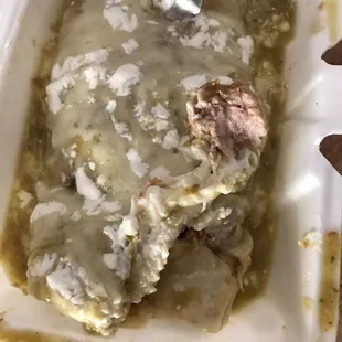 Chili Verde Mojado burrito