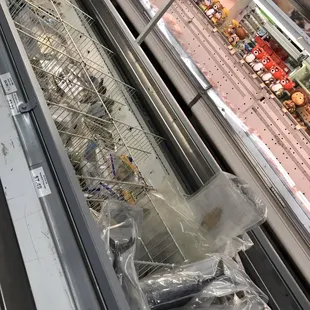 a frozen section of a grocery store