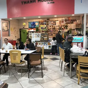 Clean and busy food court - bring cash