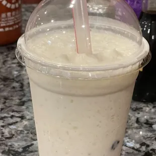 Durian smoothie with boba