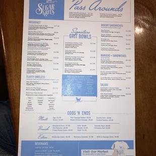breakfast menu