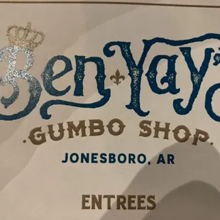 name of restaurant