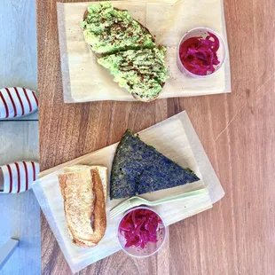 Kookoo (herb frittata) and Avocado toast