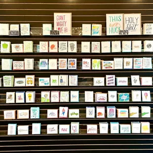 So many cards along a whole wall
