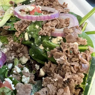 "Steak" black and blue salad