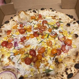 Cherry Tomato &amp; Corn Pizza