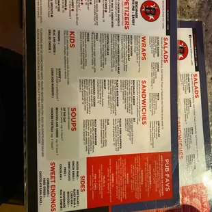 Menu updated