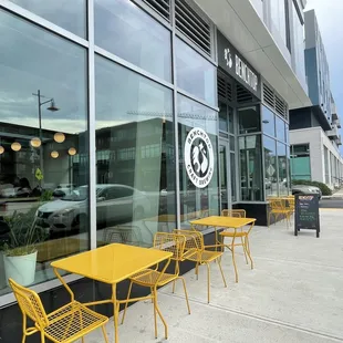 Outdoor seating - only a few 2 top tables