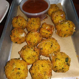 Fried cheese curds- yum.